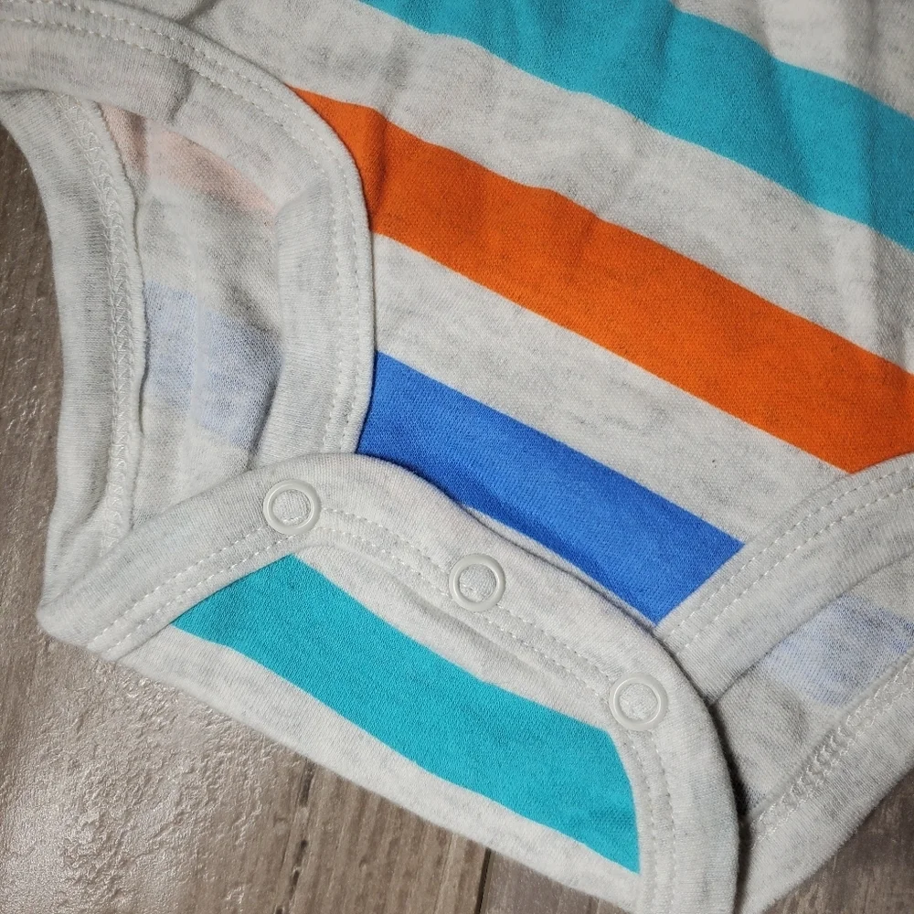 NWT Carter's Colorful Striped Polo Bodysuit Size 12m Baby Boy MSRP $20.00